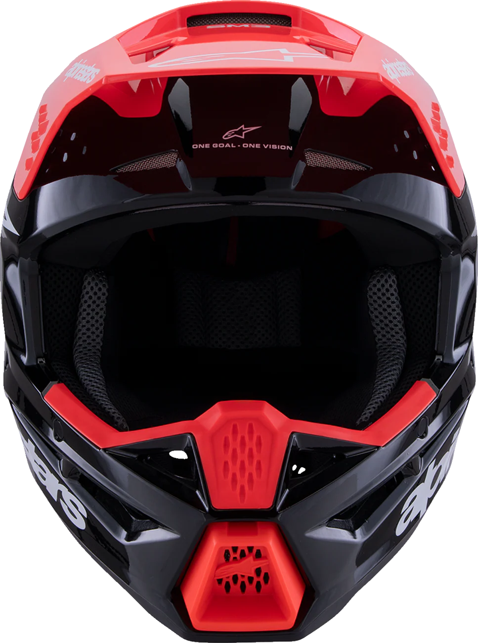 ALPINESTARS SM3 Helmet Radium Gloss Black/Red Fluo/White Medium 8300826-1553-M - Image 3