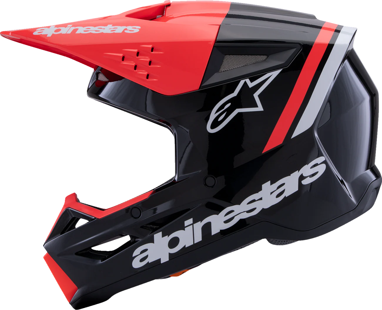 ALPINESTARS SM3 Helmet Radium Gloss Black/Red Fluo/White Medium 8300826-1553-M - Image 7