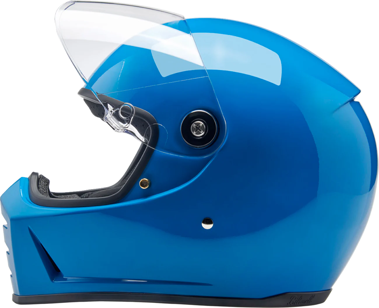 BILTWELL Lane Splitter Helmet - Gloss Tahoe Blue - Medium 1004-129-503 - Image 4