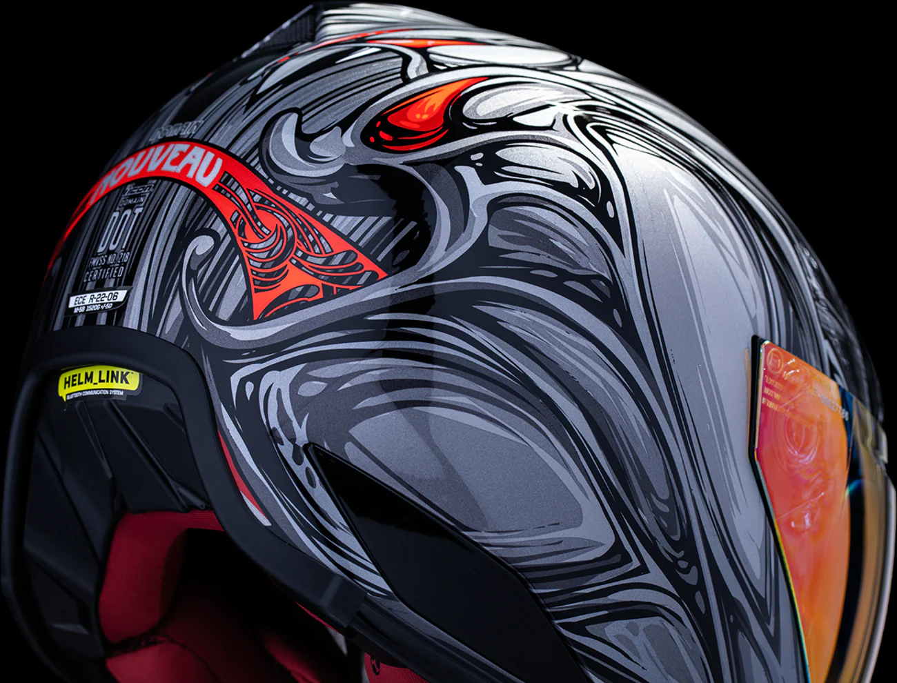 ICON Domain* Helmet - Nouveau - Silver - XL 0101-18527 - Image 5