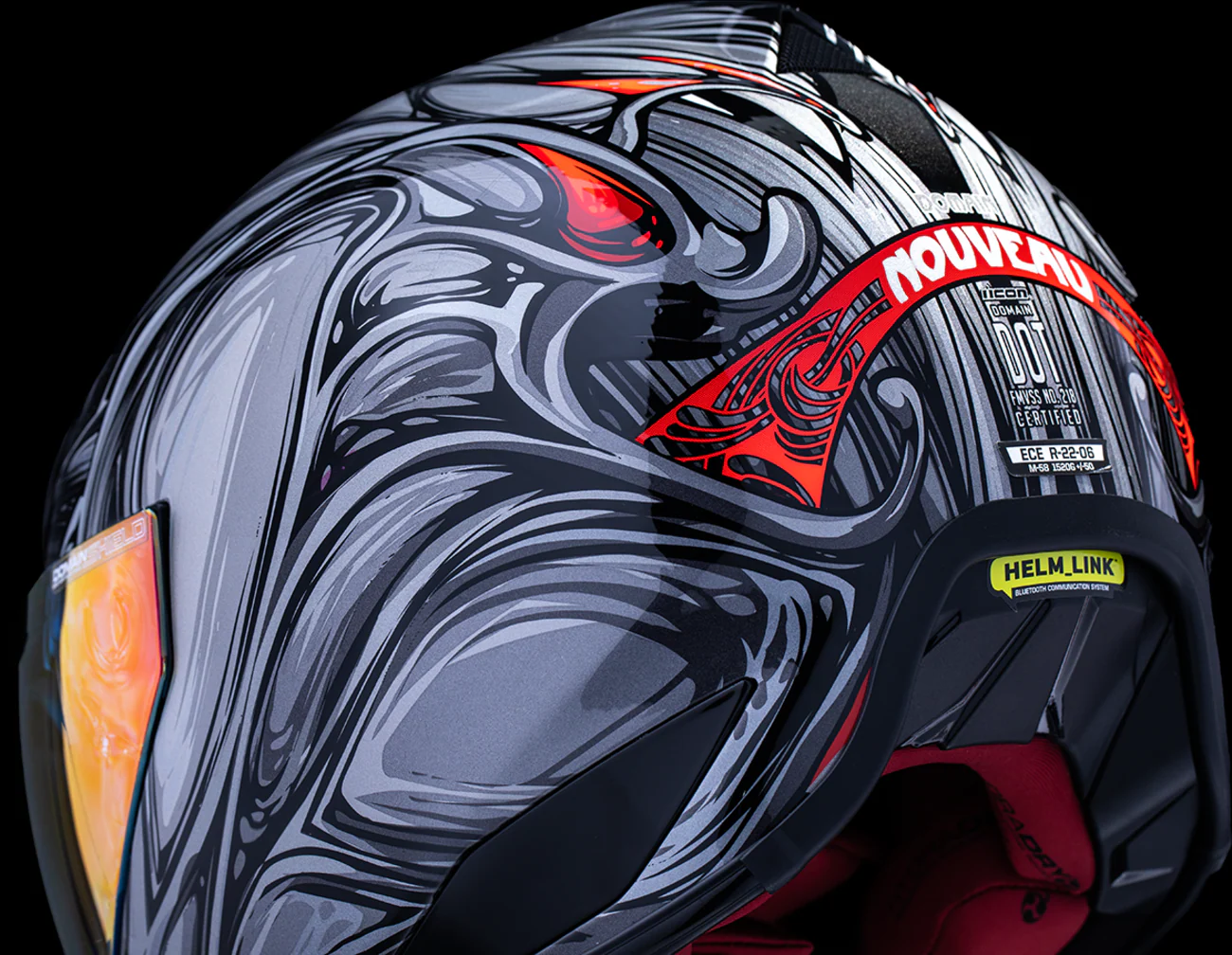 ICON Domain* Helmet - Nouveau - Silver - XL 0101-18527 - Image 7
