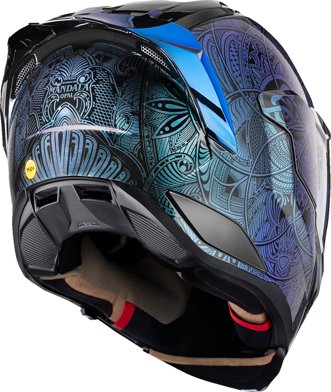 ICON Ultraflite* Helmet - Opal Mandala MIPS Blue - Image 3