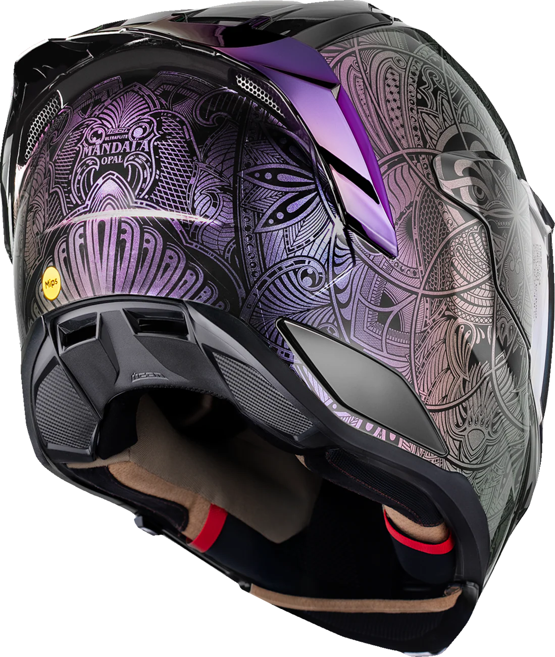 ICON Ultraflite* Helmet - Opal Mandala - MIPS? - Purple - Medium 0101-18618 - Image 3