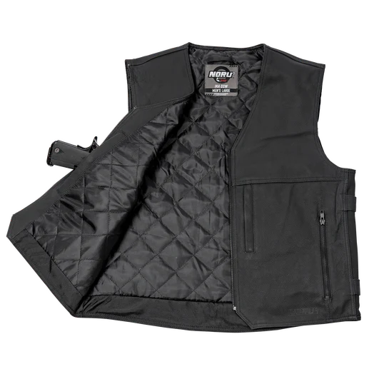 Noru men's Ika CCW Leather Vest - Image 2