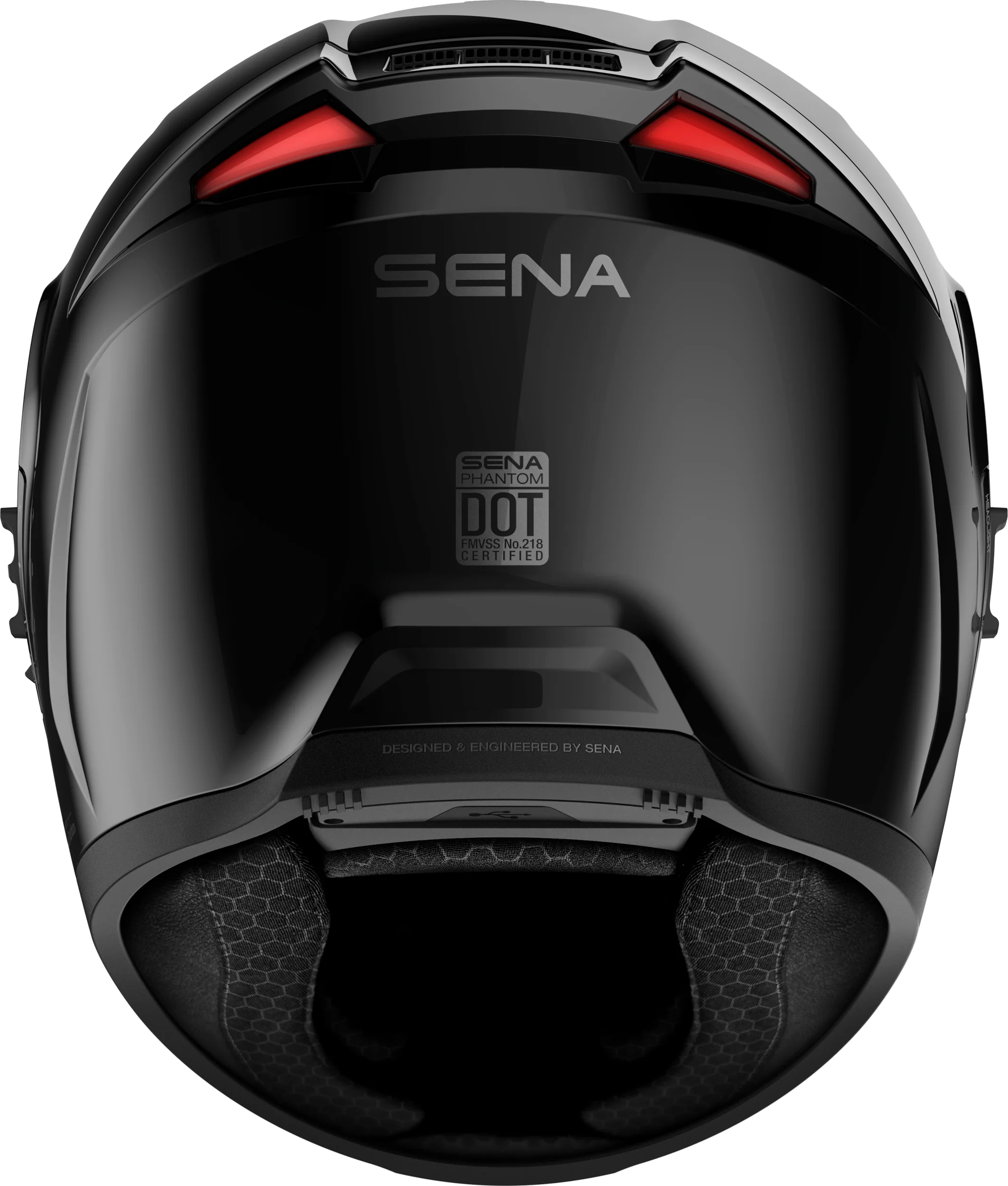 Sena Phantom Ff Mesh Com Helmet Glossy Black - Image 5