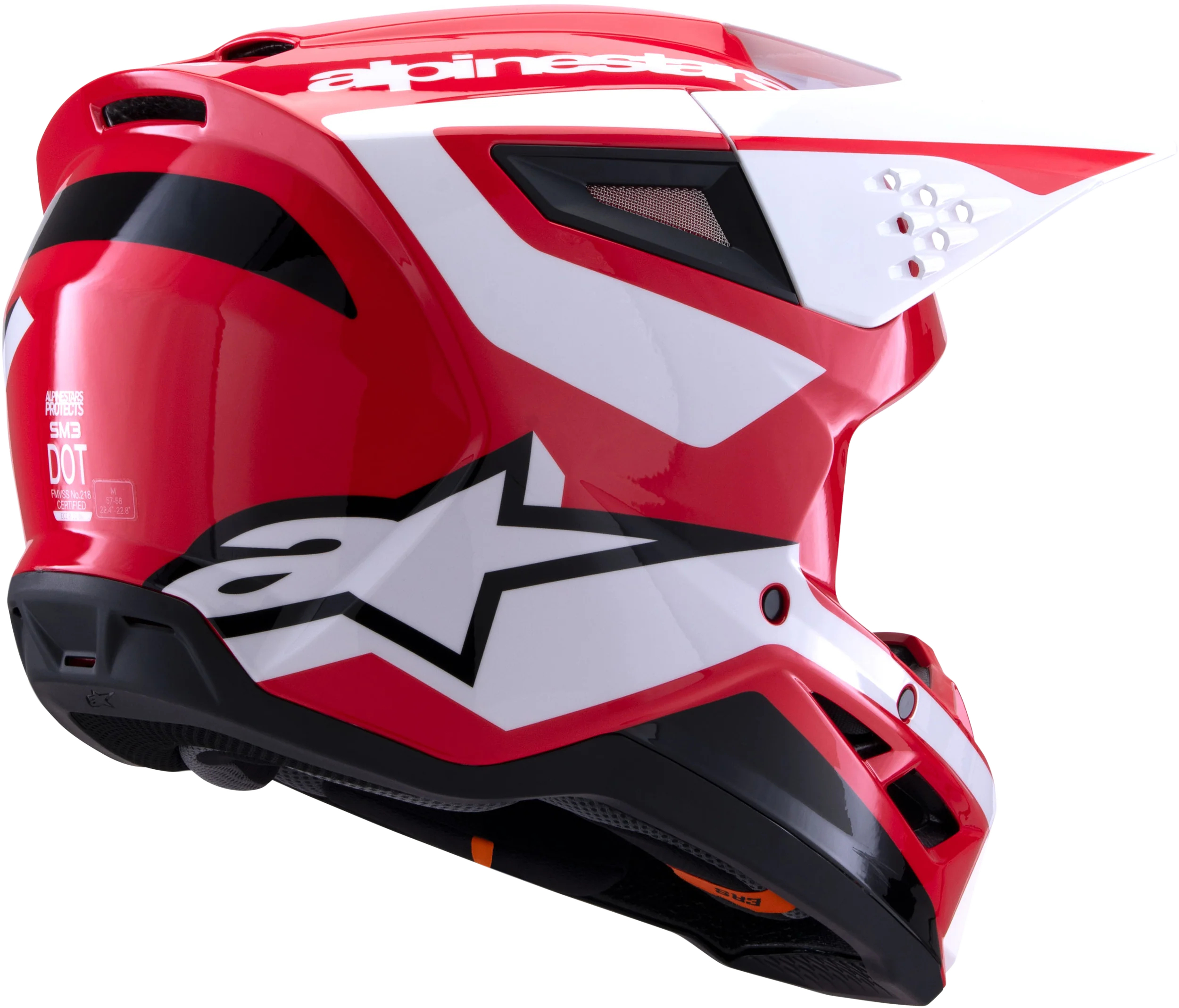 Alpinestars Sm3 Heat Helmet Red/White/Black Glossy - Image 7